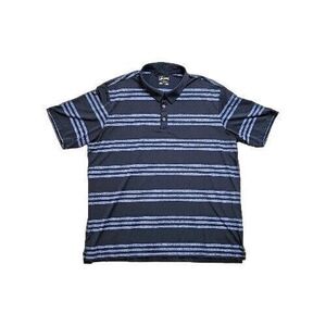 Adidas Performance Polo Shirt‎ Logo Golf Gorpore Athletic Blue Striped 2XL